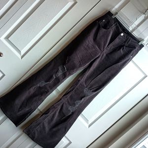 Forever 21 Grey Corduroy Bell Bottoms